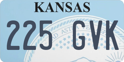 KS license plate 225GVK