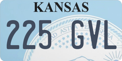 KS license plate 225GVL