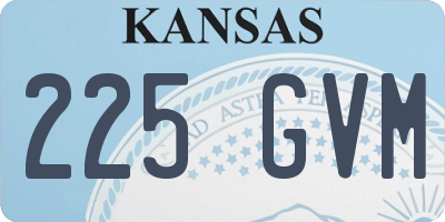 KS license plate 225GVM