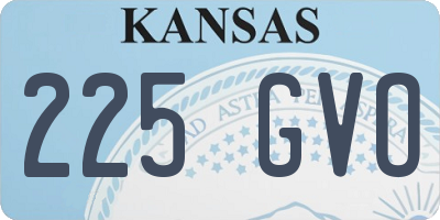 KS license plate 225GVO
