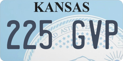 KS license plate 225GVP