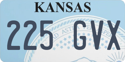 KS license plate 225GVX