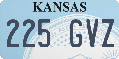 KS license plate 225GVZ