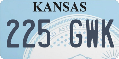 KS license plate 225GWK