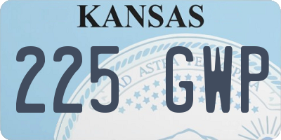 KS license plate 225GWP