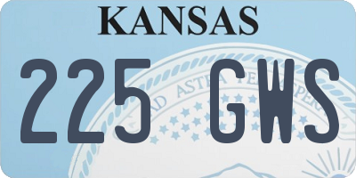 KS license plate 225GWS