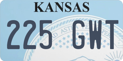 KS license plate 225GWT