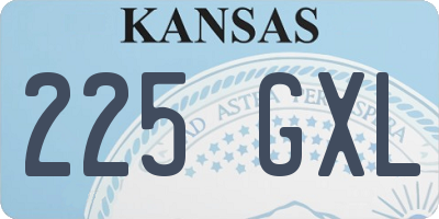 KS license plate 225GXL