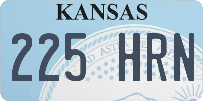 KS license plate 225HRN