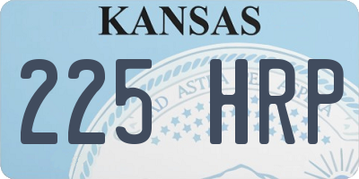 KS license plate 225HRP