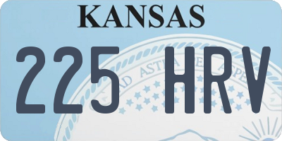 KS license plate 225HRV