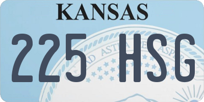 KS license plate 225HSG