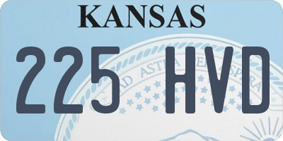 KS license plate 225HVD