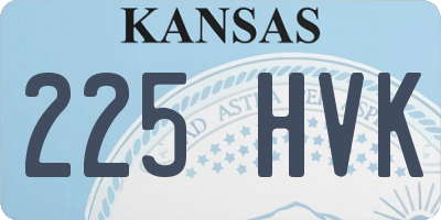 KS license plate 225HVK