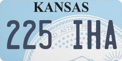 KS license plate 225IHA