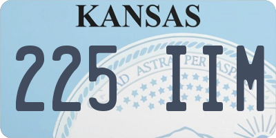 KS license plate 225IIM