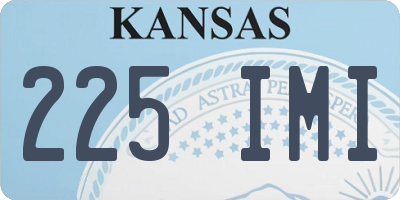 KS license plate 225IMI