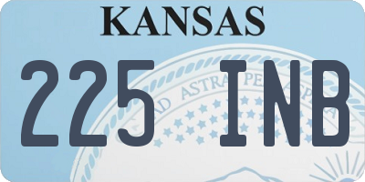KS license plate 225INB
