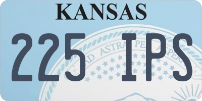 KS license plate 225IPS