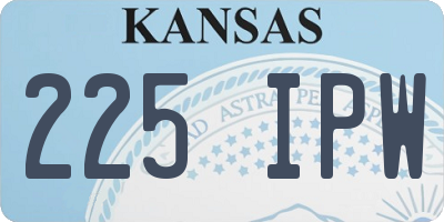 KS license plate 225IPW