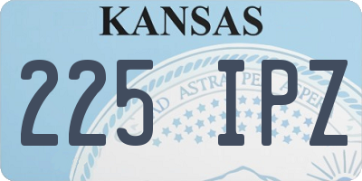 KS license plate 225IPZ