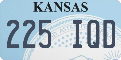 KS license plate 225IQD