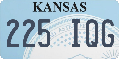 KS license plate 225IQG