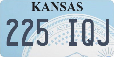 KS license plate 225IQJ