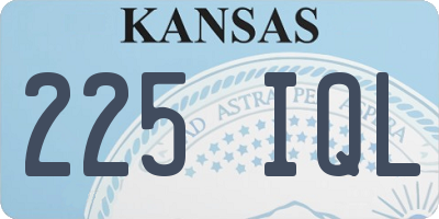 KS license plate 225IQL