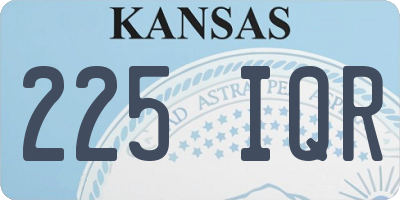 KS license plate 225IQR