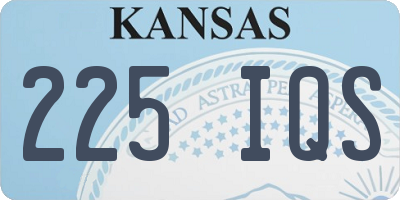 KS license plate 225IQS