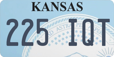 KS license plate 225IQT