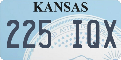 KS license plate 225IQX