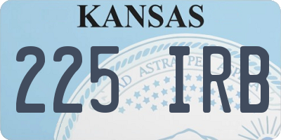 KS license plate 225IRB