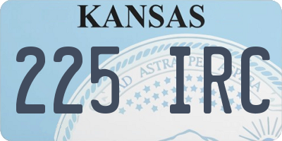 KS license plate 225IRC