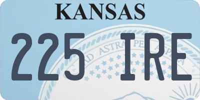 KS license plate 225IRE