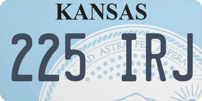 KS license plate 225IRJ