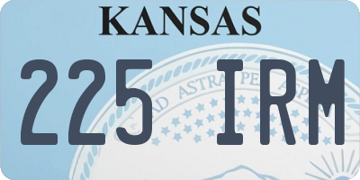 KS license plate 225IRM