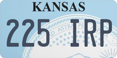 KS license plate 225IRP