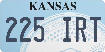 KS license plate 225IRT