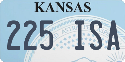 KS license plate 225ISA