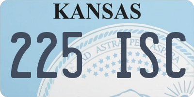 KS license plate 225ISC