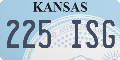 KS license plate 225ISG