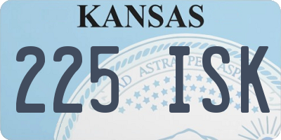 KS license plate 225ISK