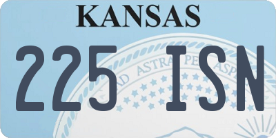 KS license plate 225ISN