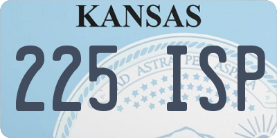 KS license plate 225ISP