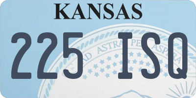 KS license plate 225ISQ