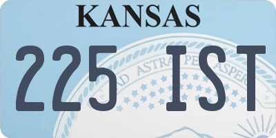 KS license plate 225IST