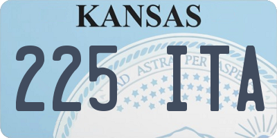 KS license plate 225ITA