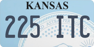 KS license plate 225ITC